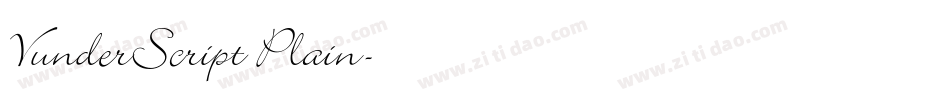 VunderScript Plain字体转换